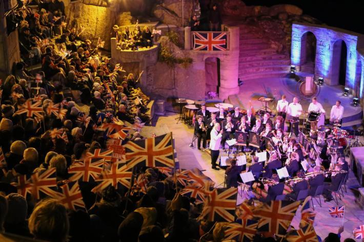 Mount Charles Band perform Proms at the Minack
