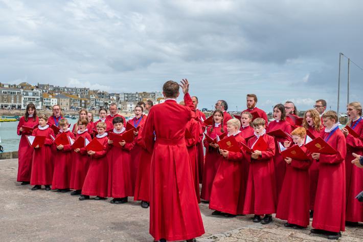 Truro Cathedral Choir performing in St Ives